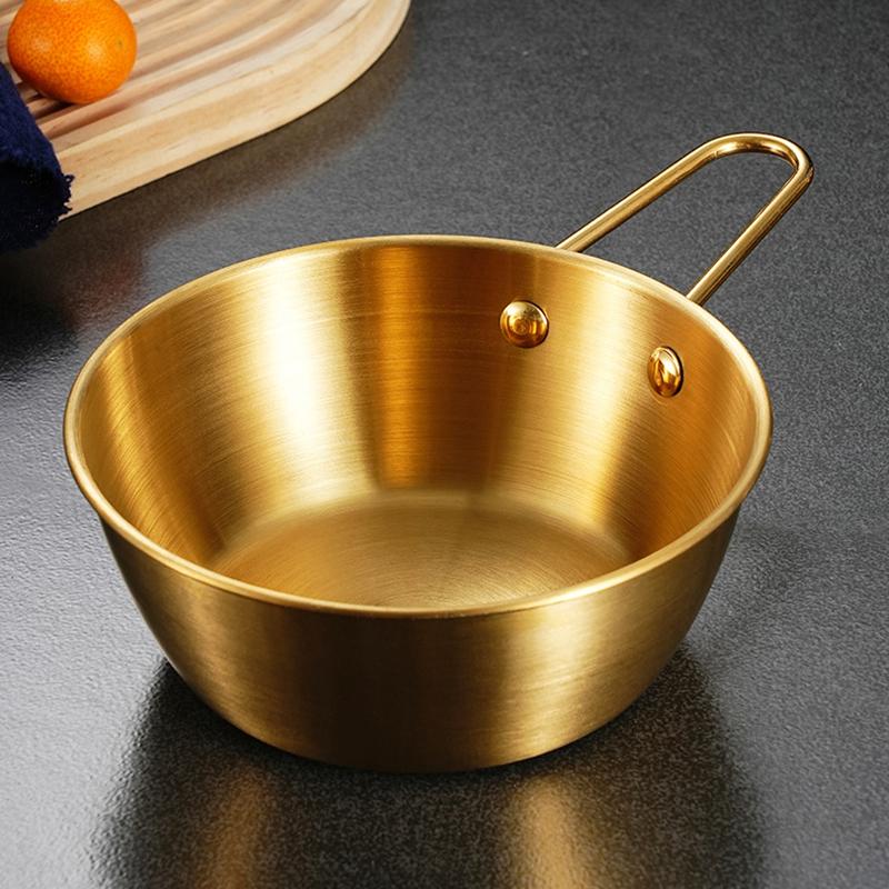 304Stainless Steel Household Korean Cuisine Bowl With Handle Rice Wine Bowls Sauce Seasoning Dish Food Serving Kitchen Tableware