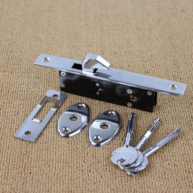Aluminum alloy sliding door Hook lock, Stealth lock,Cross key, For Wooden door,Framed glass door,strong, durable,Door hardware
