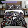 3pcs Duvet Cover Set (1*Duvet Cover + 2*Pillowcase, Without Core), The Nightmare Before Christmas Print Bedding Set, Bedroom Decor, All‑Season, Birthd
