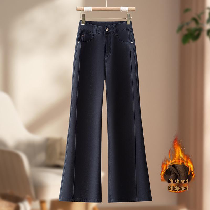 

Chic High-Waisted Micro-Elastic Wide-Leg Pants - Women s 2026 Spring/Winter, Slimming, Warm, Loose, and Thickened. XL /29 [Recommended 115-125 lbs]