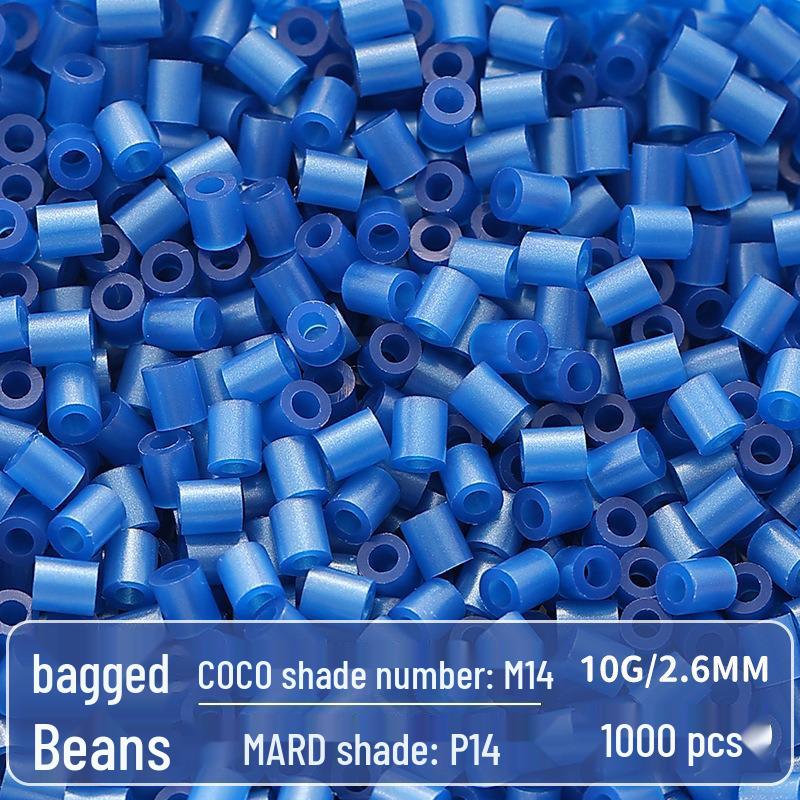 Clear Puzzled Beans Special Color Refill Pack, Black & White, 2.6mm Handmade DIY Fuse Beads Toy Set
