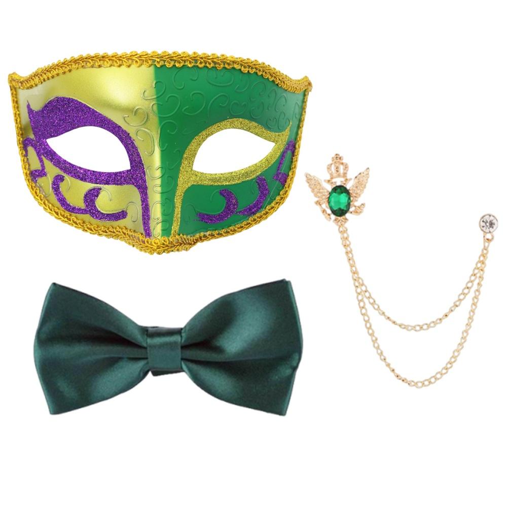 

Couple Masquerade Masks Set Venetian Half Face Mask for Men Women Gold Powder Painted Mask Lace Mask for Party Wedding Costume
