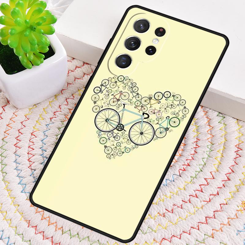 BIKE CYCLING art soft Phone Case for Samsung Galaxy note 10 pro S26 Ultra S23 S24 FE S25 S21 S22 PLUS shockproof Cove