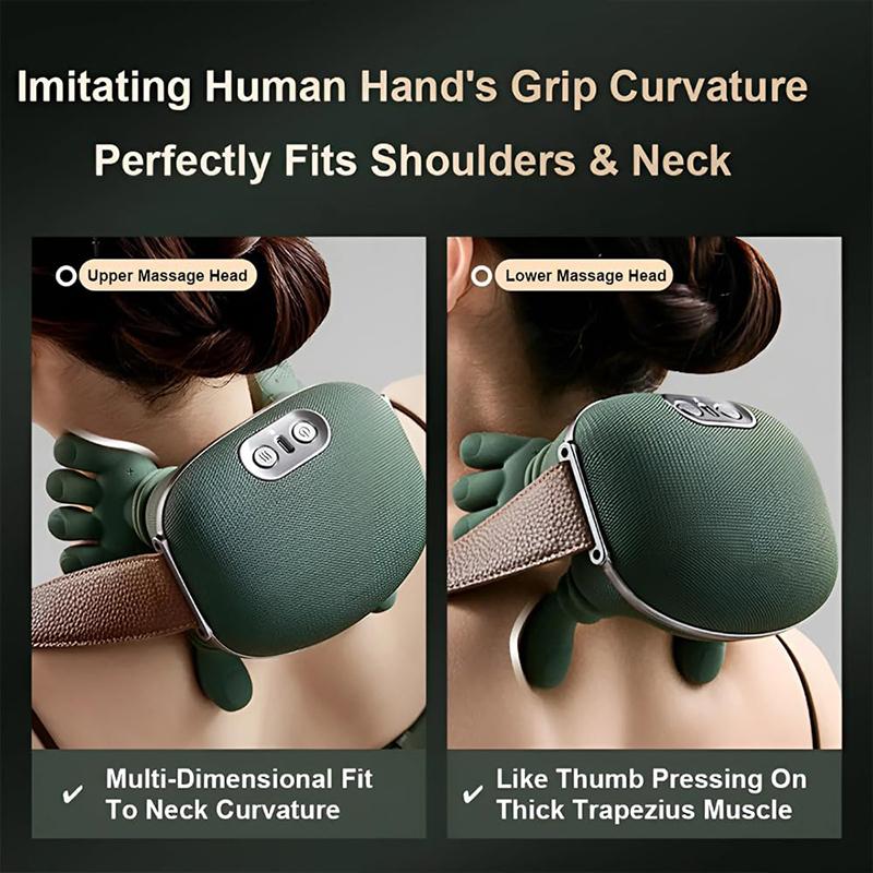Bionischer Nacken-Schulter-Massager N7 Knetmassage-Schal 3-stufige Modi Nacken-Halswirbel-Taille Bein Körpermuskeln Massagekissen
