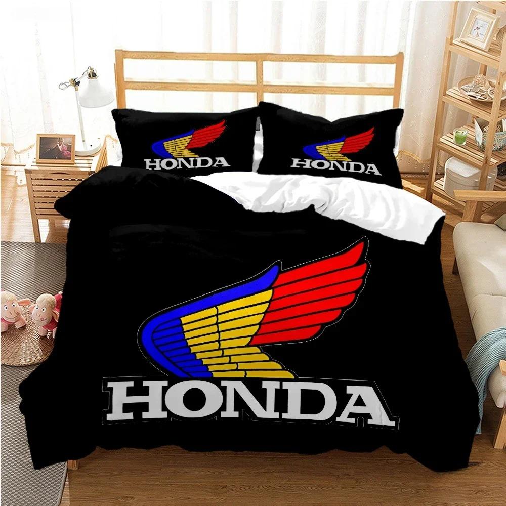 

Hrc-Honda Motorcycle Logo Duvet Cover Comforter Bedding Sets Soft Quilt Cover And Pillowcases For Teens Single Double Queen King US Queen(228*228cm)3pcs