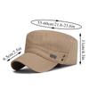 Vintage Men Flat Top Hat Adjustable Army Military Hats Cadet Style Men Women Army Cap Outdoor Fisher Sun Protective Hat