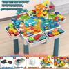 Large Particle Multifunctional Building Blocks Table for Early Education Games