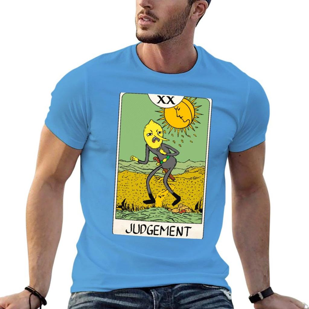 Lemongrab - Tarot Card - Judgement T-Shirt Plain Customs Animal Prinfor Boys Hippie Clothes Shirts Graphic Tee Men