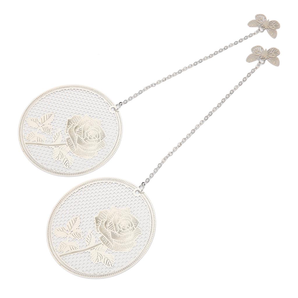 2pcs Leaf Vein Bookmark Vintage Metal Bookmark Delicate Hollow Bookmark for Readers Writers Students Teachers
