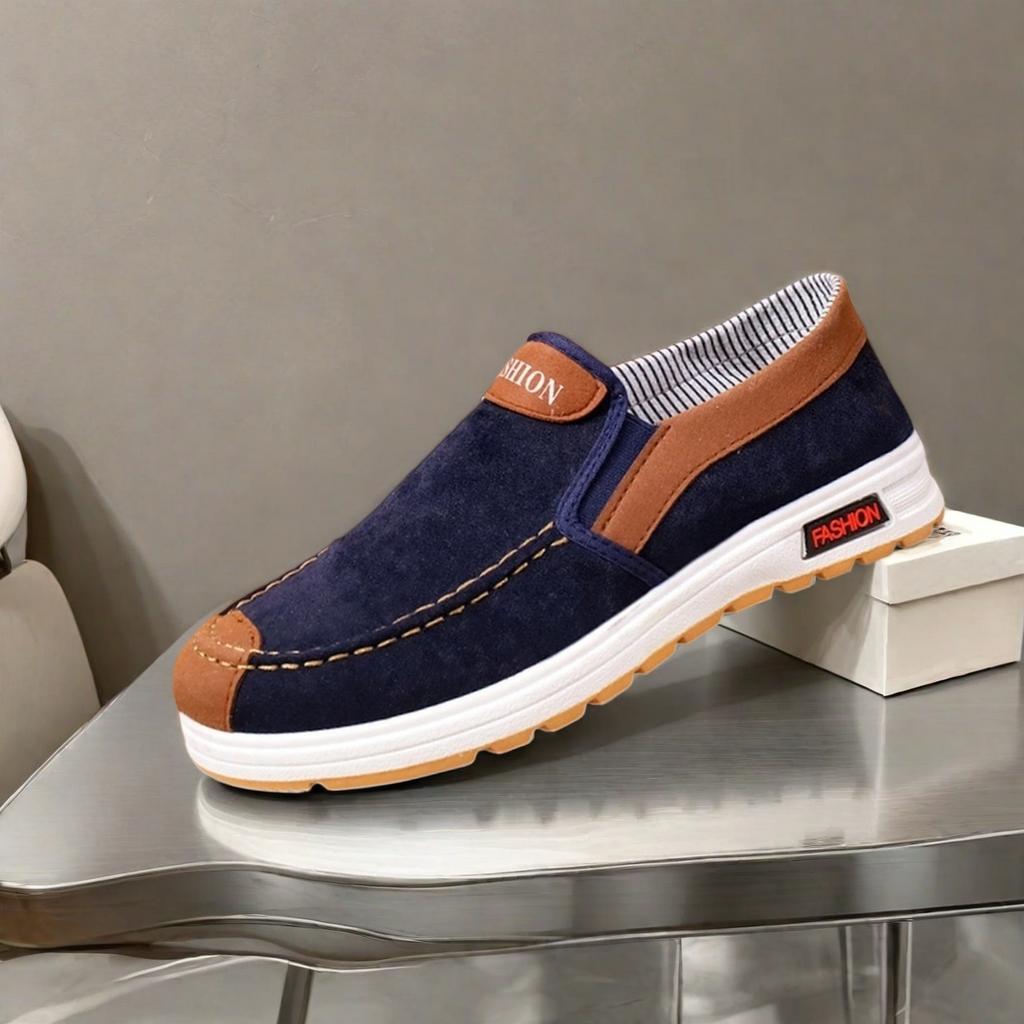 Autumn old Beijing cloth shoes men's beef tendon sole work shoes breathable casual shoes middle-aged and elderly lazy shoes casual shoes