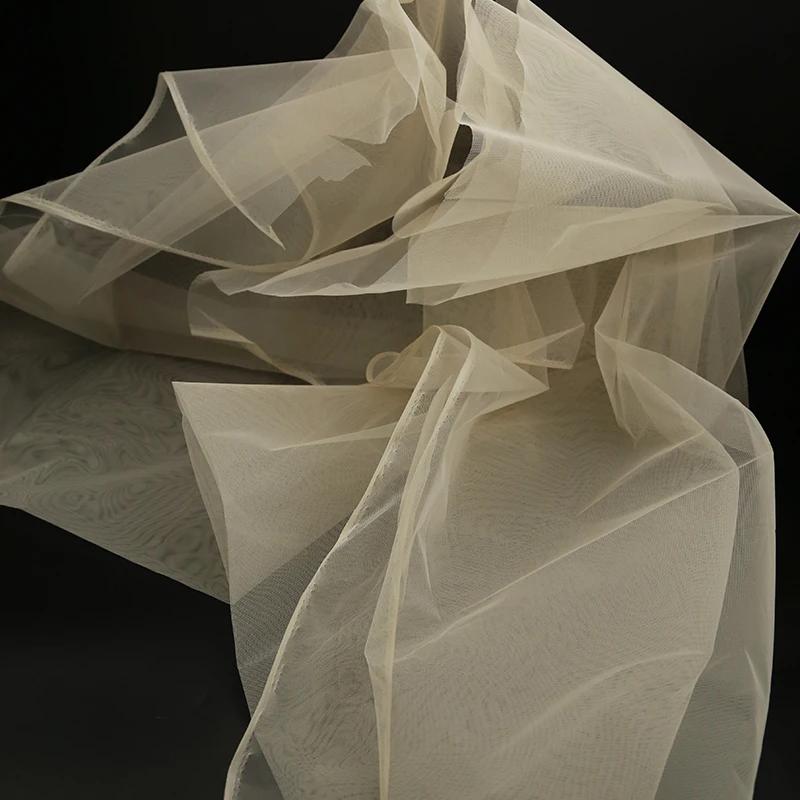 100x160cm Hard Tulle Mesh Fabric for DIY Wedding Dress Skirt Yarn Cloth Decoration Fabric by Per Meter Polyester Stiff Mesh