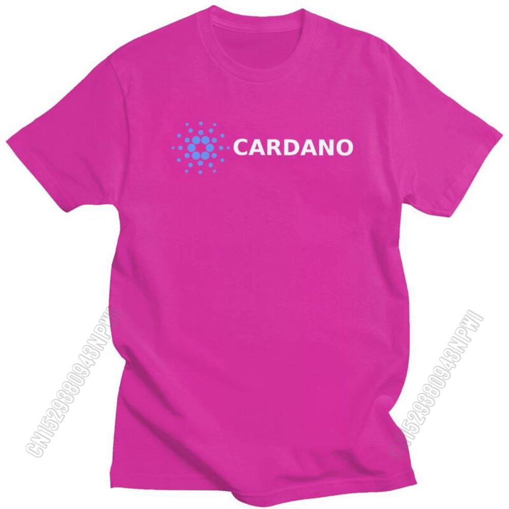 Classic Fashion Cardano Logo T Shirt Men Pure Cotton T-Shirt Leisure Bitcoin Crypto Coin Tee Tops Streetwear Tshirt