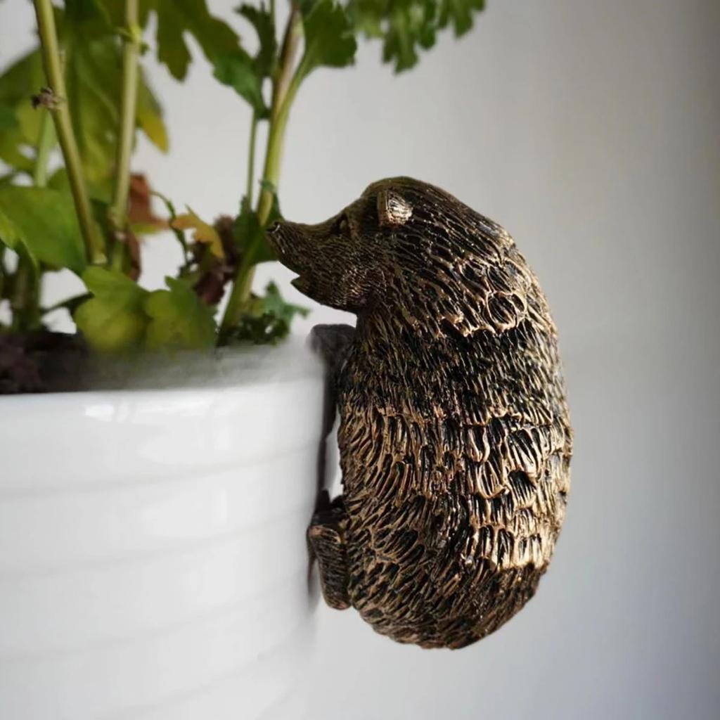 Vintage Bronze Harz Klettertiere Statue Blumentopf und Vase Hugger Miniatur Feengarten Dekoration Harzkunst Handwerk Dekorationen