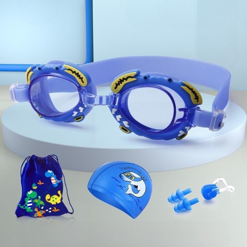 Kinder Anti-Beschlag Schwimmbrillen und Badekappe Set Für Kinder Pool Sicherheit Und Wasserdichtes Design