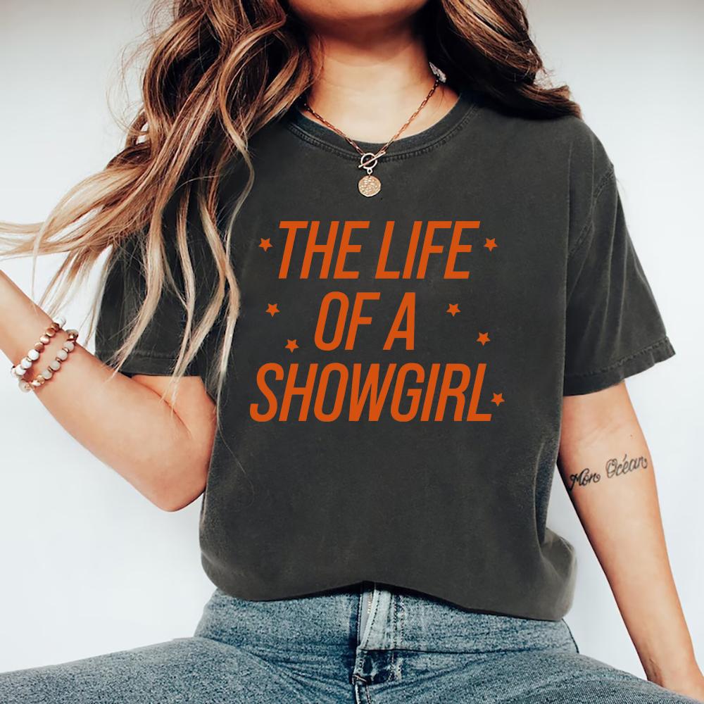 The Life of A  Showgirl Shirt in My Showgirl Era T-Shirt Women Tshirts TS 2025 Album Tee Showgirl Music Fan Gift T-shirt Women Clothes