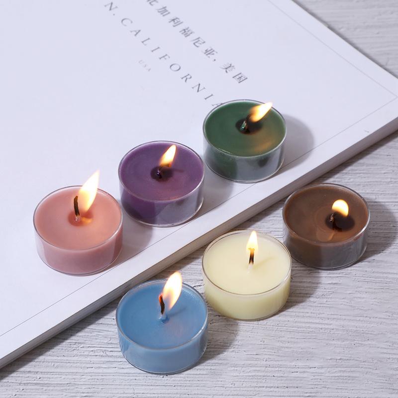 Ins Style Handmade Soy Wax Scented Candle Household Non-romantic Fire Paint Small Tea Wax Fragrance Gift