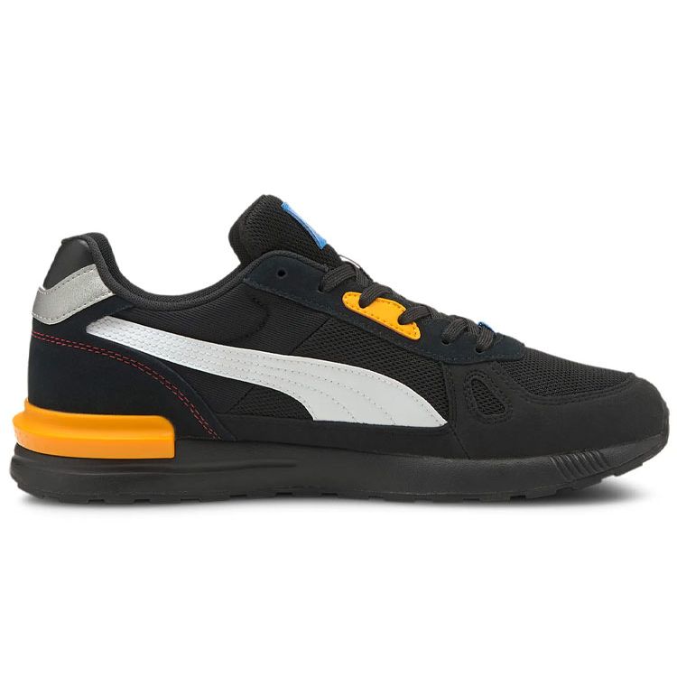 Puma Graviton Pro Retro Versatile Shock Absorbing Durable Low Top Casual Running Shoes Unisex Sneaker Black Yellow Blue 380736-04