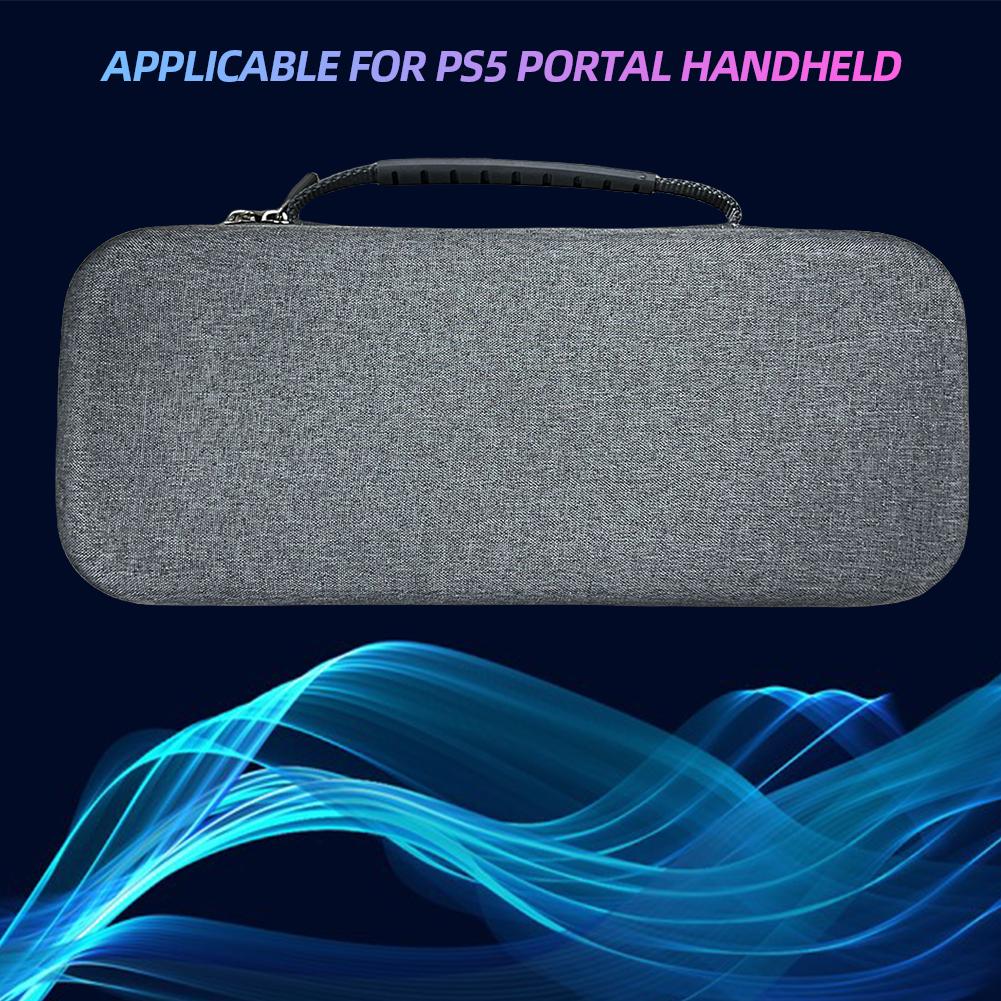 EVA Travel Carrying Case Shockproof Portable Storage Bag Anti-Scratch with Mesh Pocket for PS5 Portal Hard Shell Protective Bag