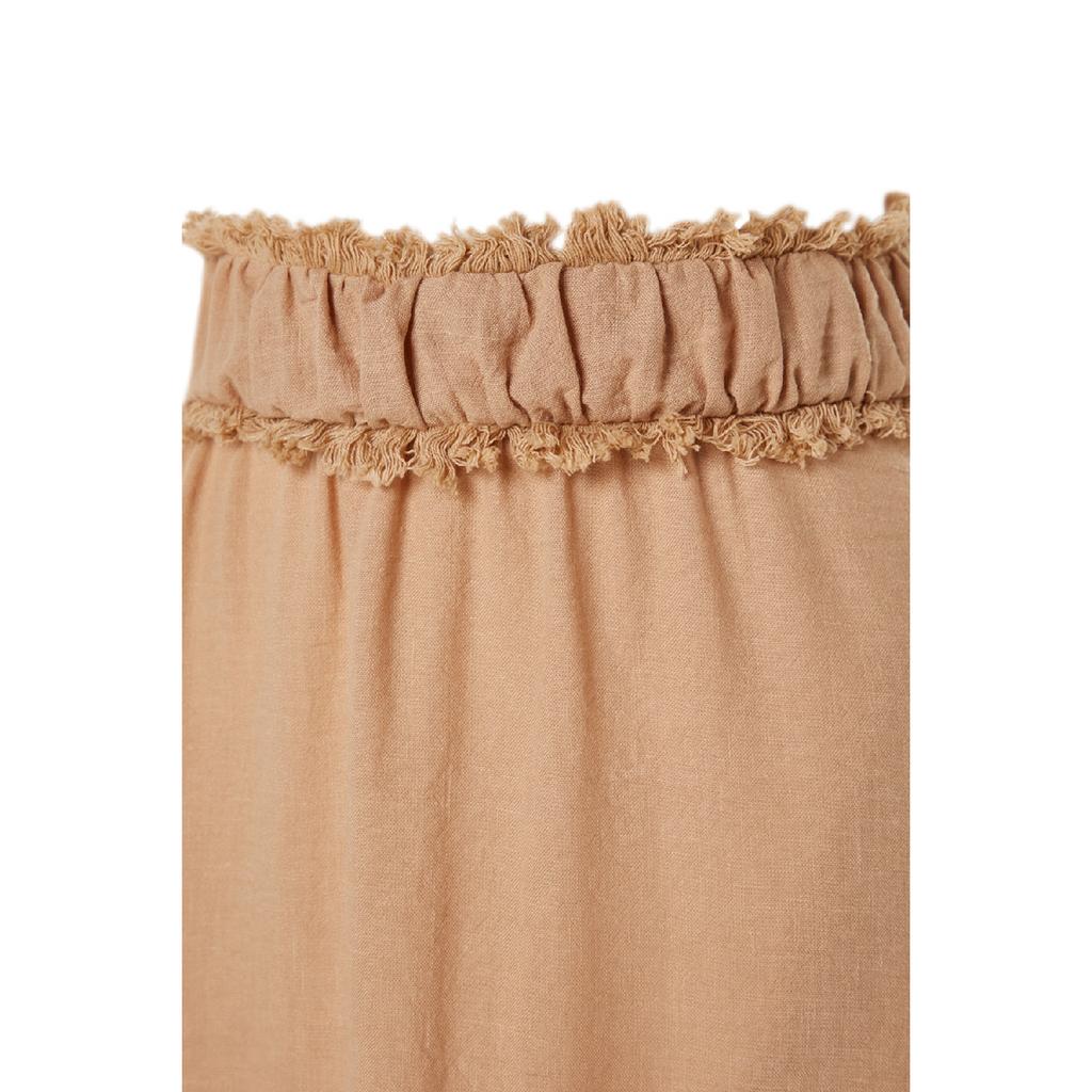 X Kevser Sarolu Beige Taillenquasten-detaillierter gewebter Rock Tclss23ee00000