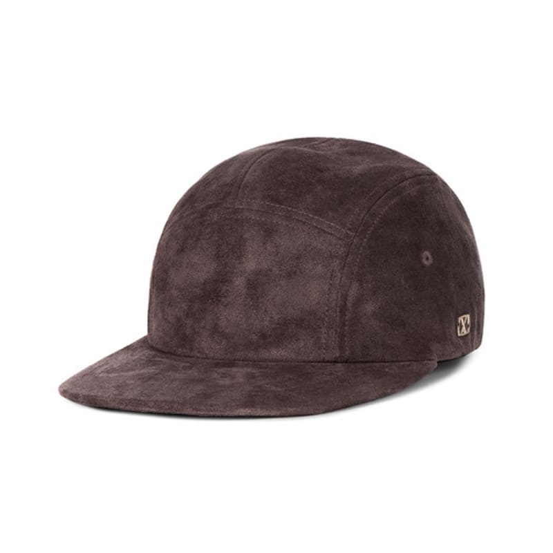 VARZAR VA Square Suede Camp Cap Brown