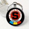 1PC Sparta Football Club Crossbody Keychain Durable DIY Car Keyring Accessories Souvenir Gift for Men Woman Football Fans