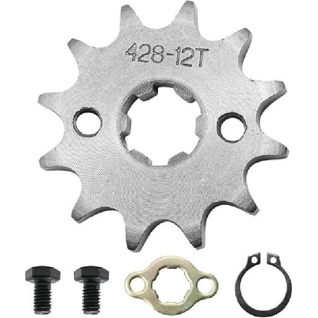 428 Chain Sprocket 12T 17mm Front Engine Sprocket Compatible with 50cc 70cc 1