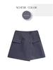 2025 Irregular High-Waisted Slimming A-Line Shorts Skirt with Button Detail - Women's Wide-Leg Pants