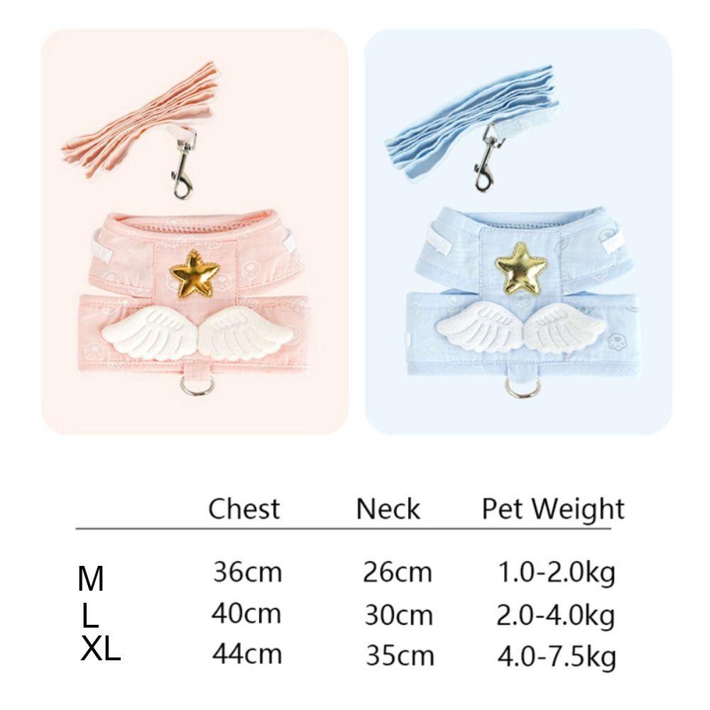 Breakaway with Wings Escape Proof for Walking Cat Collar Cat Vest Cat Harness Leash Dog Necklace