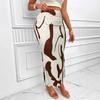 Women's Zebra Print High Waist Bodycon Fishtail Midi Skirt - European & American Fashion 2025