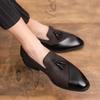 Men Business Dress Casual Fashion Elegant Formal ShoesSlip-on Evening Loafers Party Tassel Leather Shoes Wedding Shoes Big 48