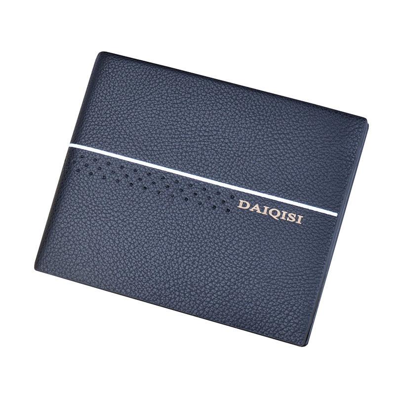 

Мужской короткий кошелек, деловой тонкий держатель для карт, сумка для наличных, кошелек из мягкой искусственной кожи, кошельки 12.3*9.8*1.8cm чёрный