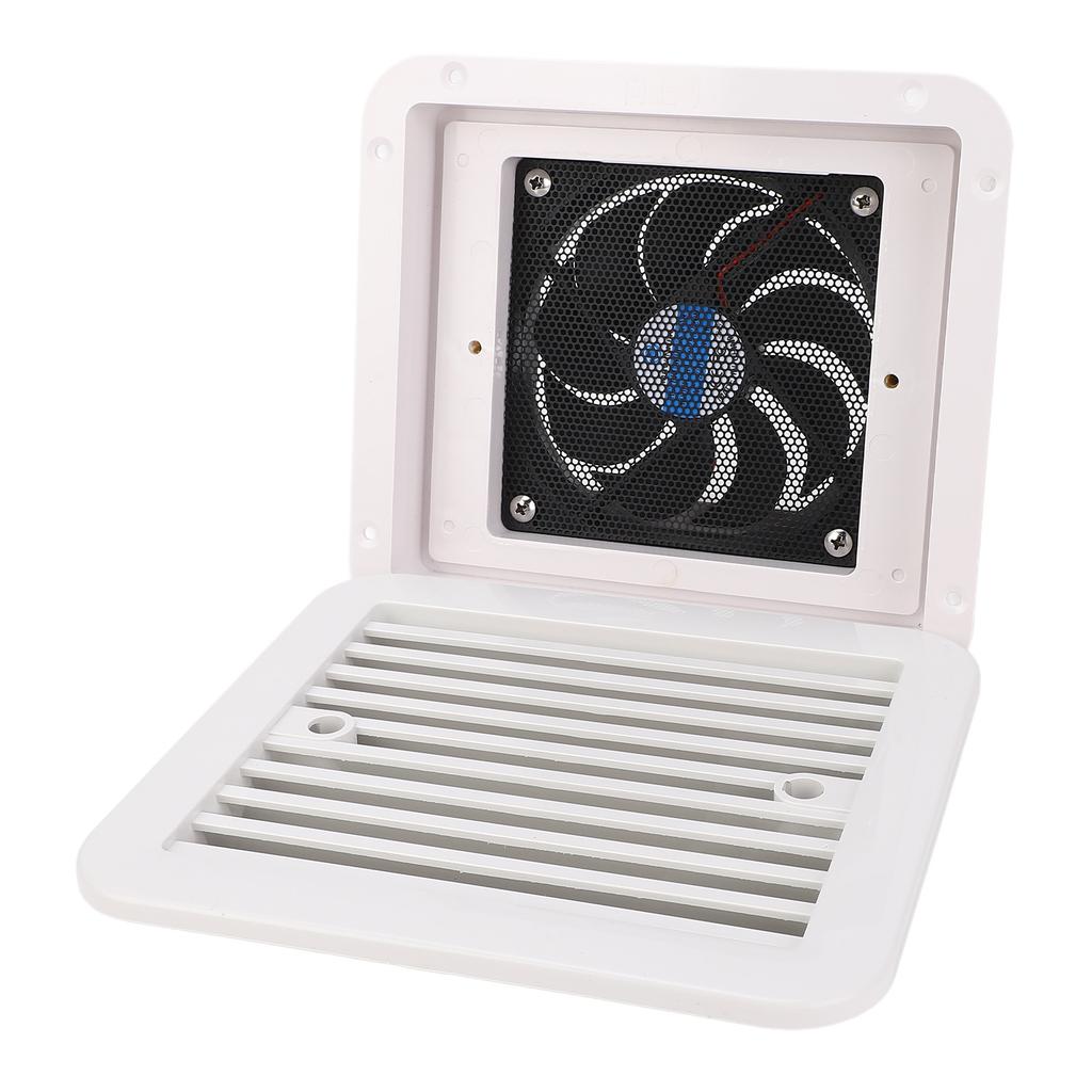 RV Side Vent Fan AC220V White 3.1W Air Outlet Ventilation Exhaust Fan for Motorhome Caravan Trailer Camping Vehicle