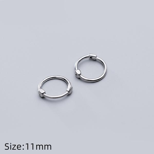 Classic Authentic 925 Sterling Silver Round Hoop Earring For Women Simple Geometric Earring Fashion Fine Jewelry