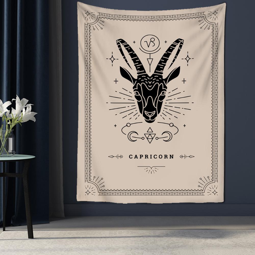 Zwölf Konstellationen Tarot Wandteppich Wandbehang Psychedelische Magie Bohemian Stil Hippie Matratze Kunst Home Decor