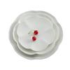 Yu Bao Fang White Ceramic Petal Plate - Japanese Style Dinner, Dessert, and Fruit Dish for Home or Hotel Use.