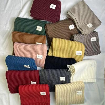 Korean Style Cozy Knitted Wool Scarf for Women - Winter Warmth with Versatile Neck Protection & Couple-Friendly Design