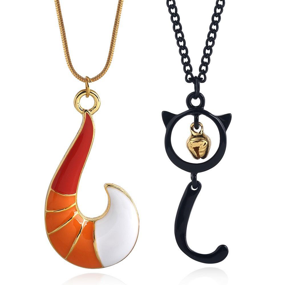 Moana Shape Hook Necklace Fox Tail Pendant Fashionable Jewelry Women Gift