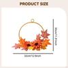Fall Wreath Floral Hoop Elegant Versatile Hanging Decor for Front Door Artificial Garland