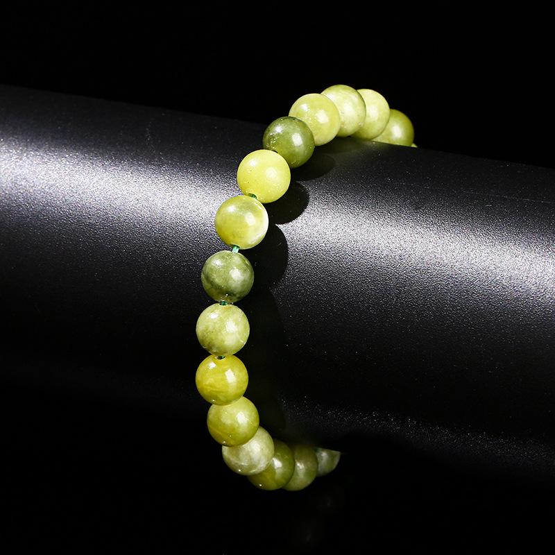 Light Color Southern Jade Bracelet - Simple Jade Stone Design, Perfect Gift for Couples