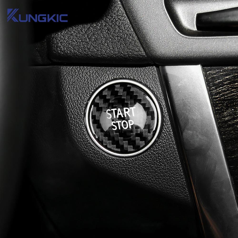 Harte Karbonfaser-Abdeckung für Renault Fluence Megane Clio Koleos Duster Captur Latitude Zoe Talisman Kadjar Auto Motor Start Stopp