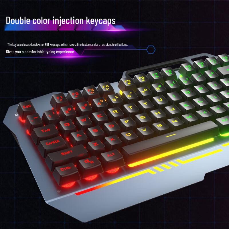 AULA F3010 Mechanical Feel Wired Keyboard and Mouse Combo