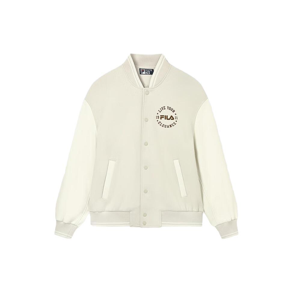 FILA Baseball Jacket Unisex Wheat Straw Beige F11U339701FBG XXXL