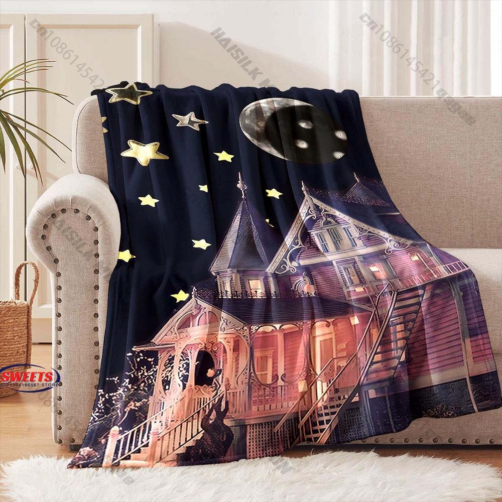 17 Styles Cartoon Soft Flannel Fluffy Throw Camping Blanket with C-C0raline Printed for Children Sofa Thin Blanket Fashion Gift