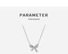 S925 Sterling Silver Bow Necklace - Elegant Women's Clavicle Chain Pendant for 2024