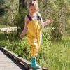 Kids Waterproof Overalls Adjustable Straps Elastic Ankles Outdoor Play Rain Pants Durable Lightweight Material Suitable for Various Activities
