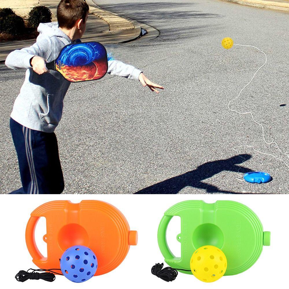 

Oval Pickleball Solo Trainer Green Orange Rebound Ball Durable Pickleball Trainer Indoor Outdoor