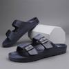 Summer Adjustable Soft Slippers for Men EVA Flat Cloud Slides Lightweight Non-slip Solid Color Beach Man Sandals Plus Size