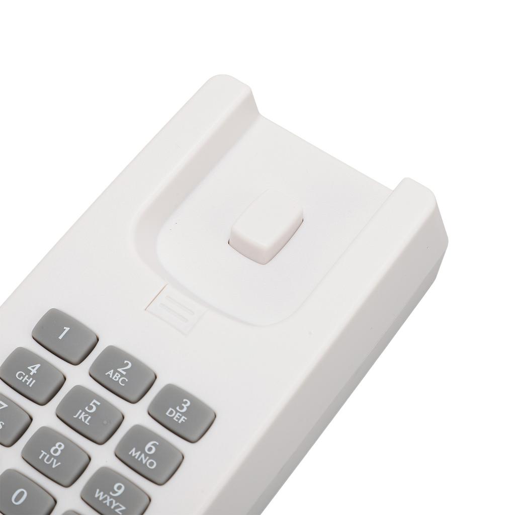 Kabelgebundenes Telefon ABS Wandmontiertes Festnetztelefon mit Lautstärkeregelung Stummschaltung und Wahlwiederholungsfunktion für Büro Hotel Weiß