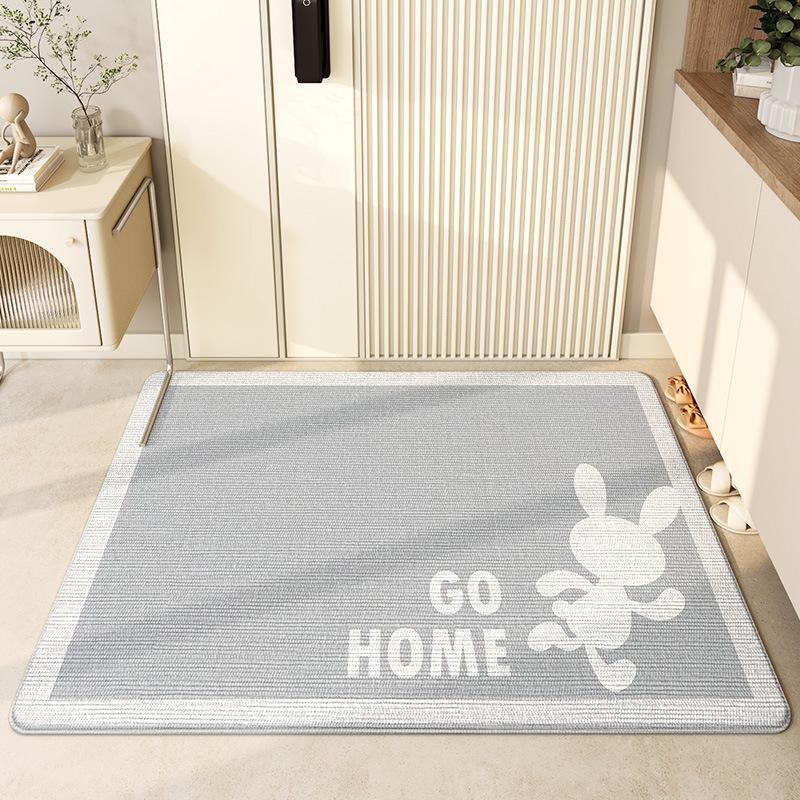 

Мультяшный кролик, противоскользящий коврик для входа в дом, бархатный коврик для удаления пыли, мягкий коврик для ног 50*80cm