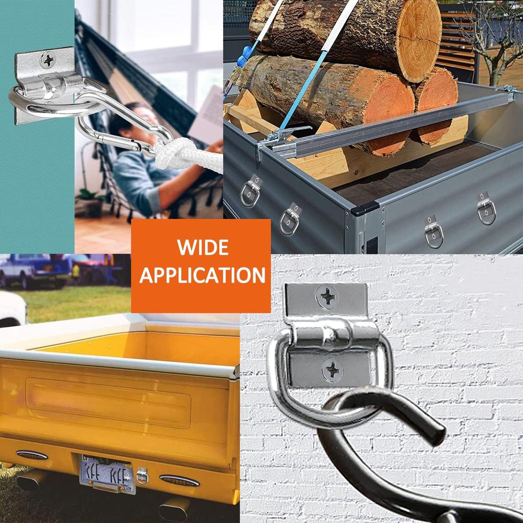 Inele de ancorare D, ancore de marfă rezistente, puncte de ancorare pentru bărci, inele de ancorare pentru caiac, remorci, camioane, bărci și caiace